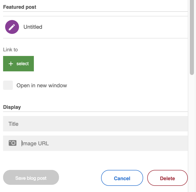 Feature post layout